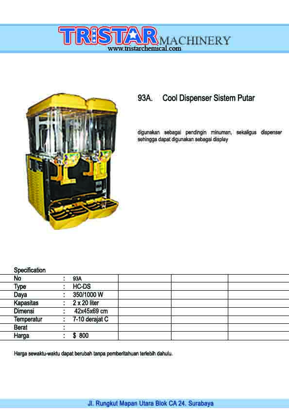 093A. Cool Dispenser Sistem putar