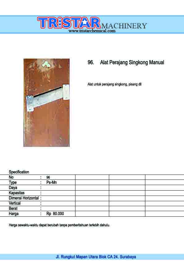 096. Alat Perajang Singkong Manual