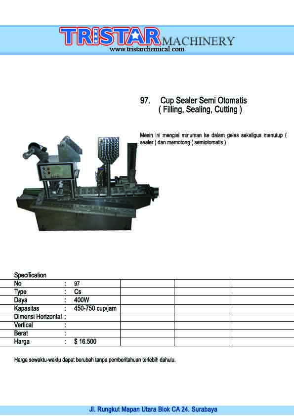 097. Cup Sealer Semi Otomatis (Filling, Sealing, Cutting)