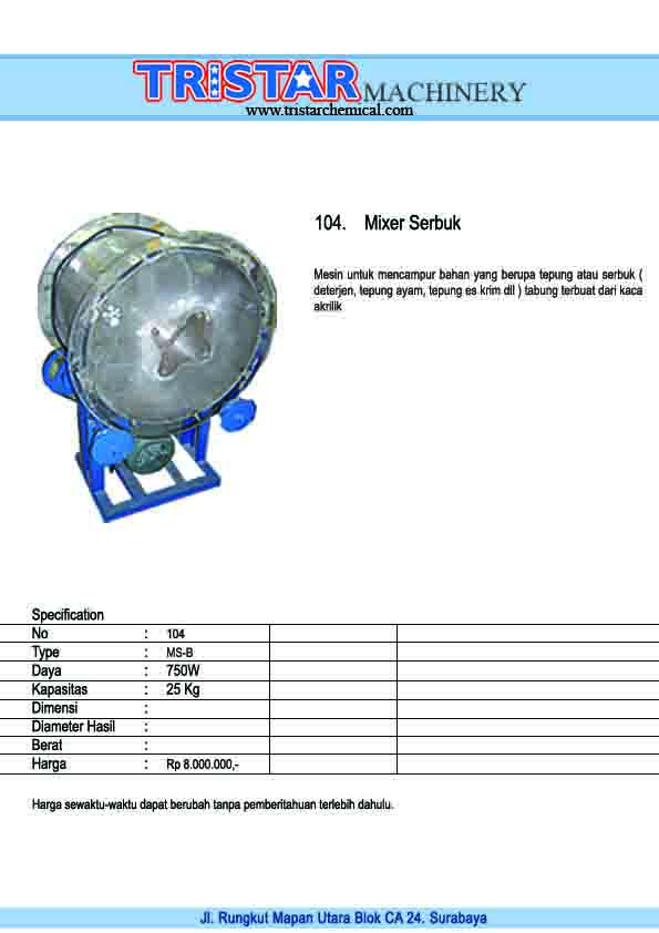 104. Mixer Serbuk