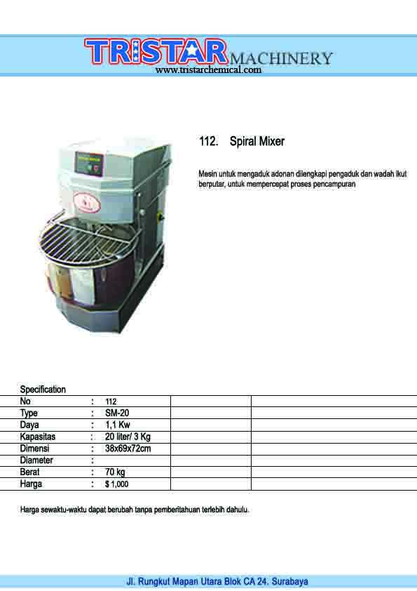 112. Spiral Mixer