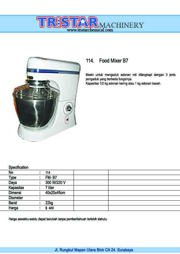 114. Food Mixer B7