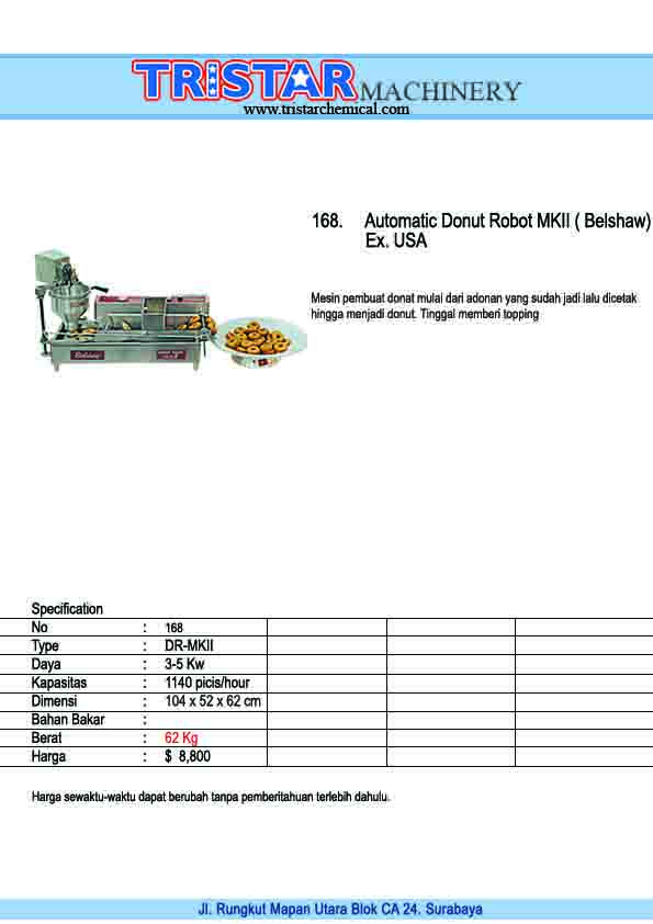 168. Automatic Donut Robot MKII (Belshaw)