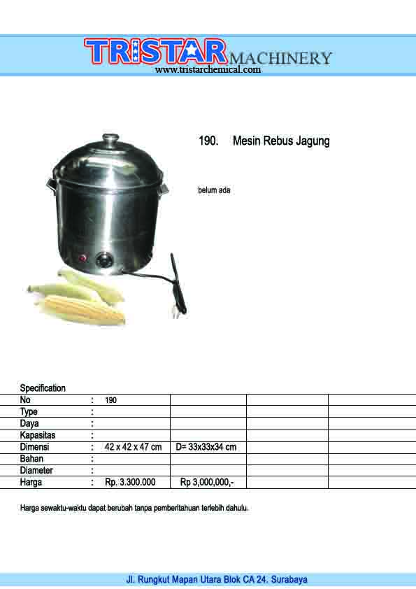 190. Mesin Rebus Jagung
