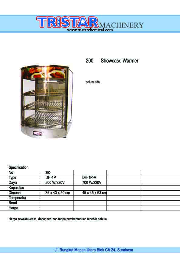 200. Showcase Warmer