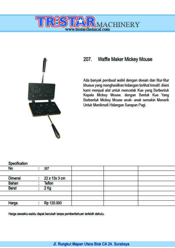 207. Waffle Maker mickey Mouse