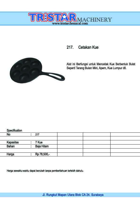 217. Cetakan Kue