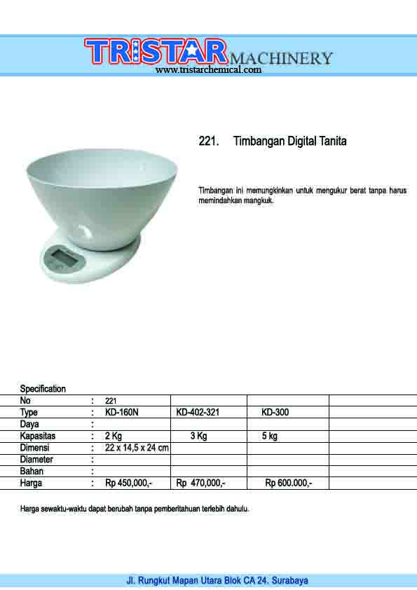 221. Timbangan Digital Tanita