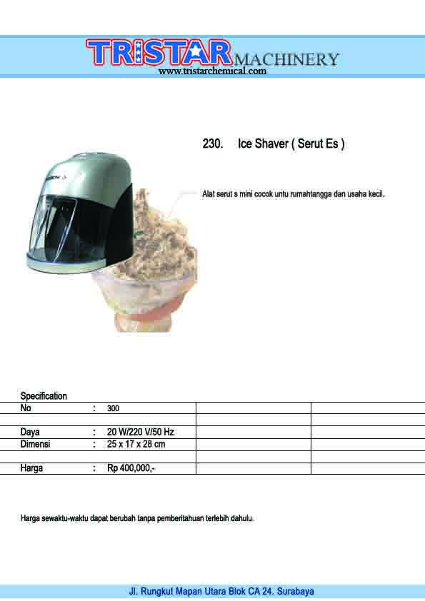 230. Ice Sharver (Serut Es)