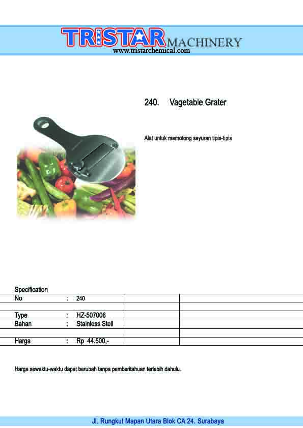 240. Vegetable Grater