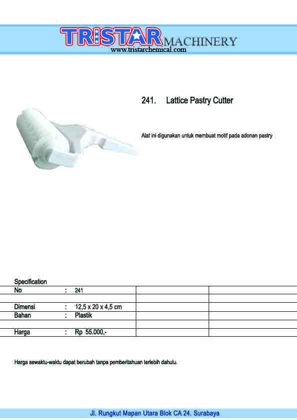 241. Lattice Pastry Cutter