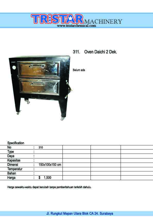 311. Oven Daichi 2 Dek