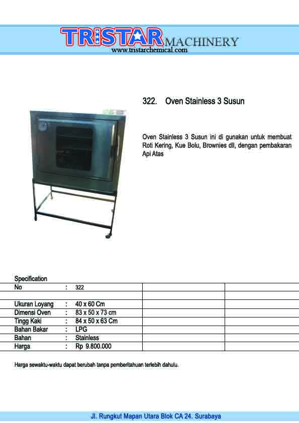 322. Oven Stainless 3 Susun