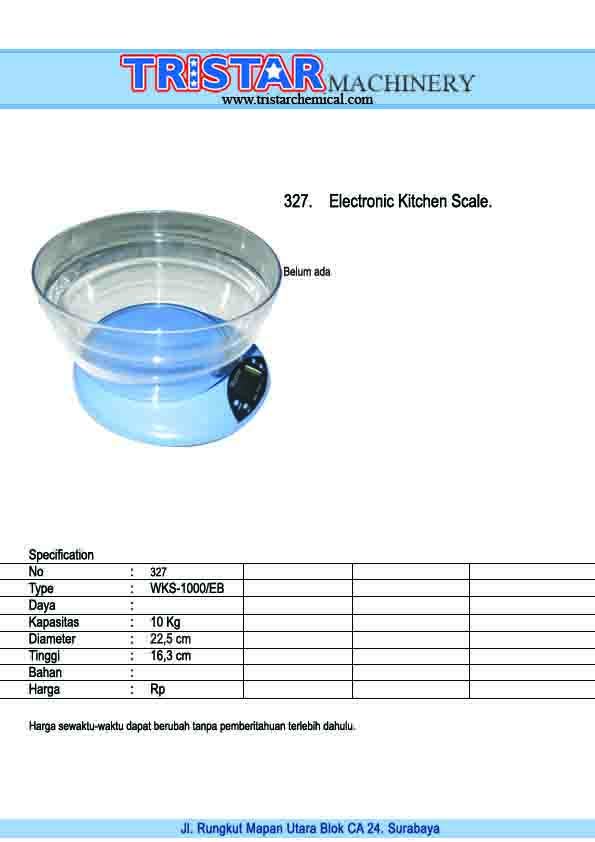 327. Electronik Kitchen Scale