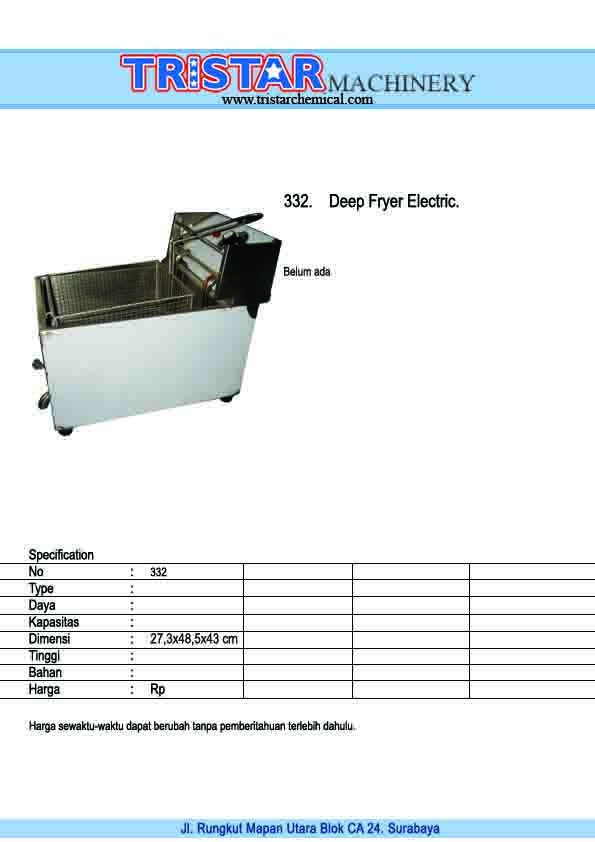 335. Deep Fryer Electric