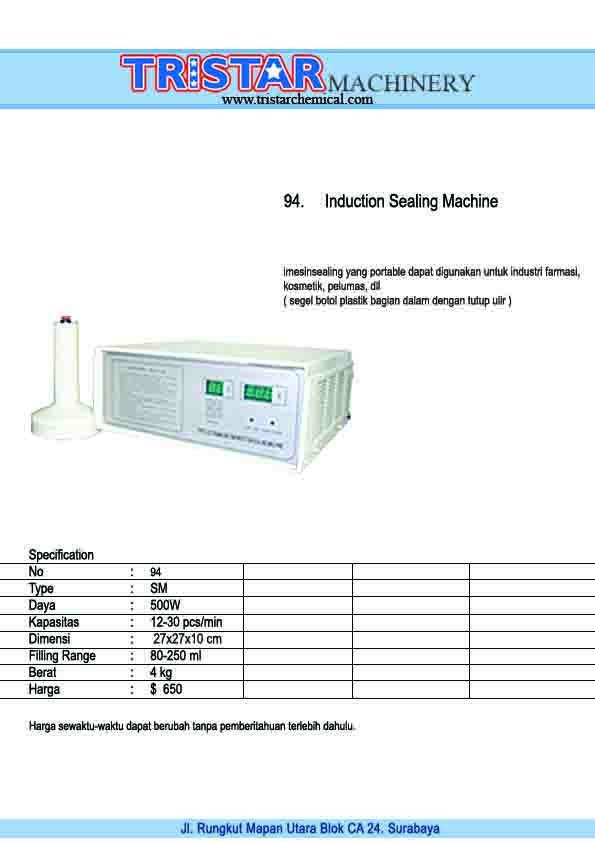094. Induction Sealing Machine