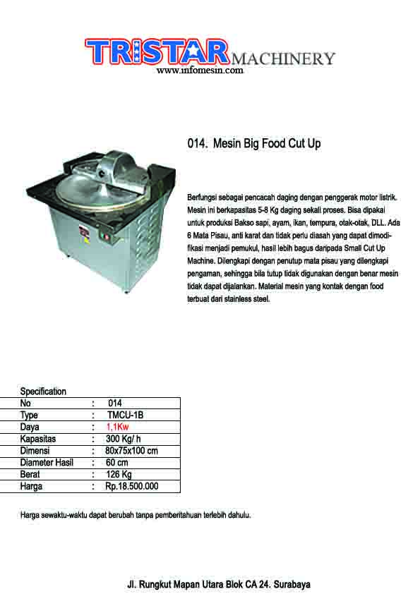 014. Mesin Big Food Cut Up