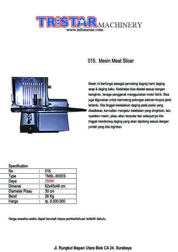 015. Mesin Meat Slicer