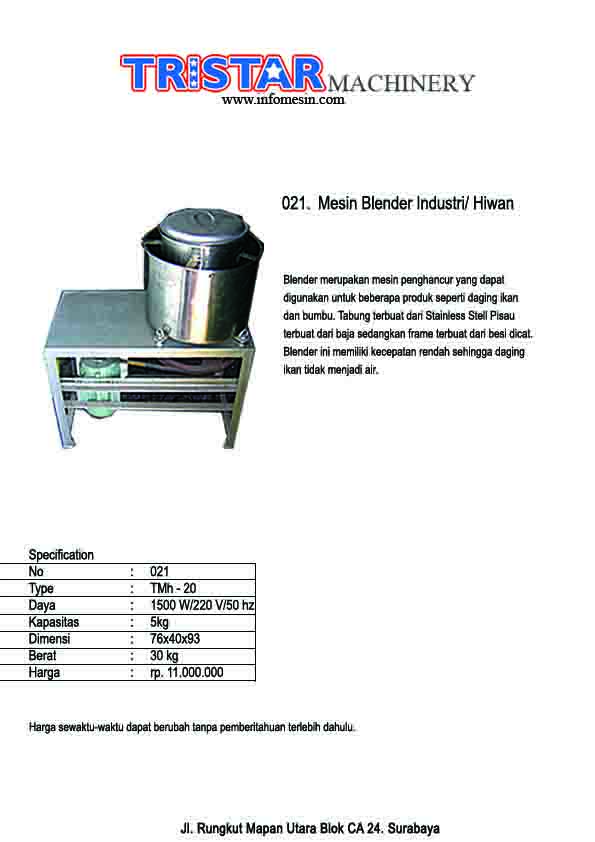 021. Mesin Blender Industri Hiwan