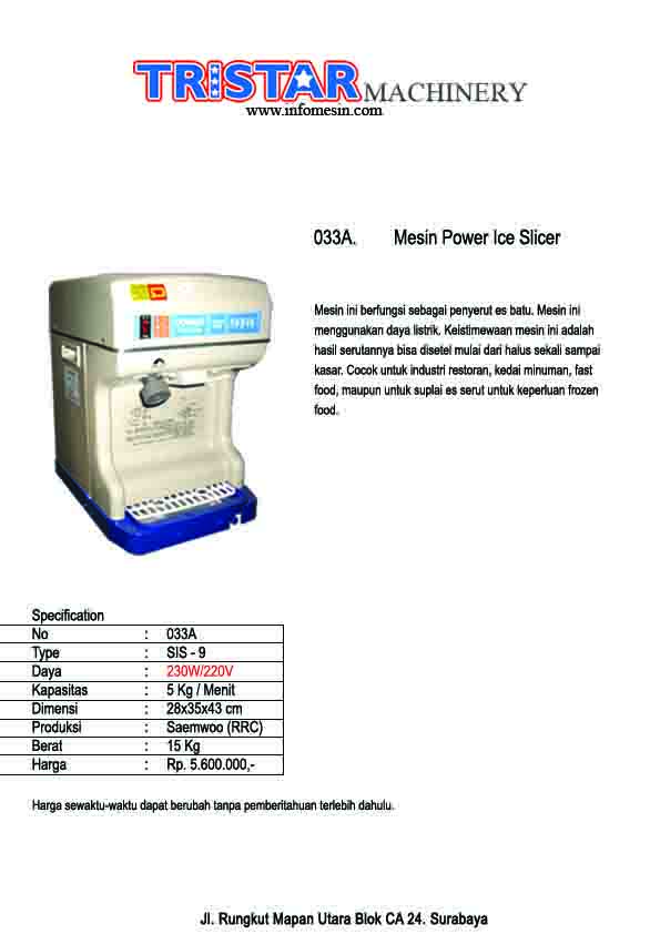033. Mesin Power Ice Slicer