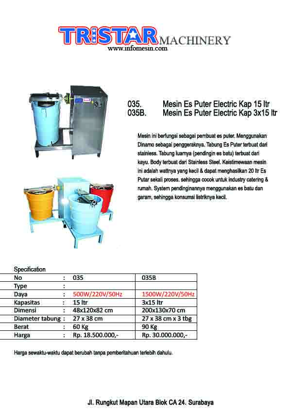 035. Mesin Es Puter Electric