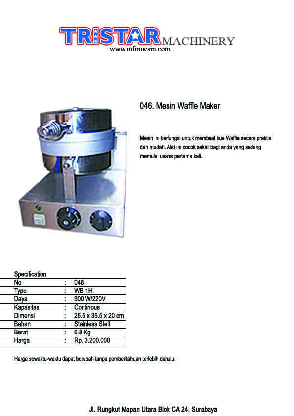 046. Mesin Waffle Maker