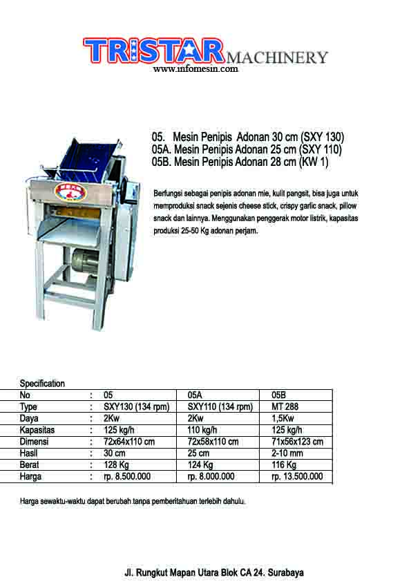 05. Mesin Penipis Adonan