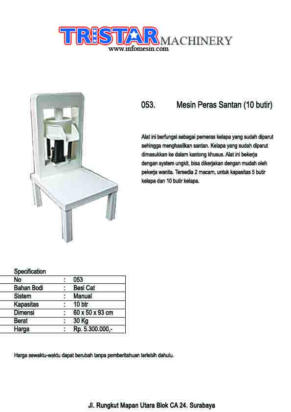 053. Mesin Peras Santan