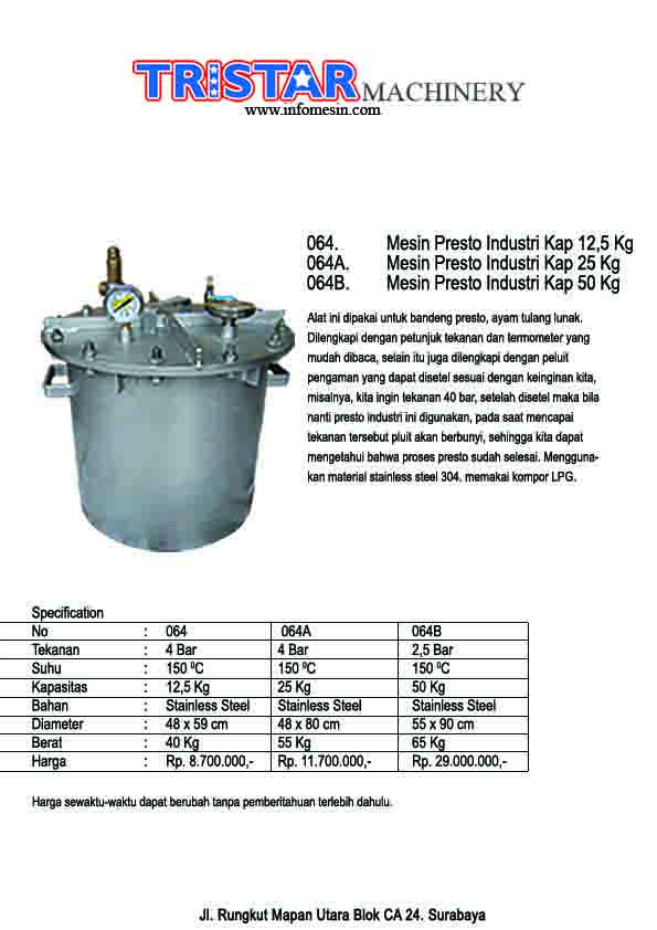 064. Mesin Presto Industri
