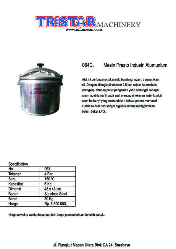 064. Mesin Presto Industri