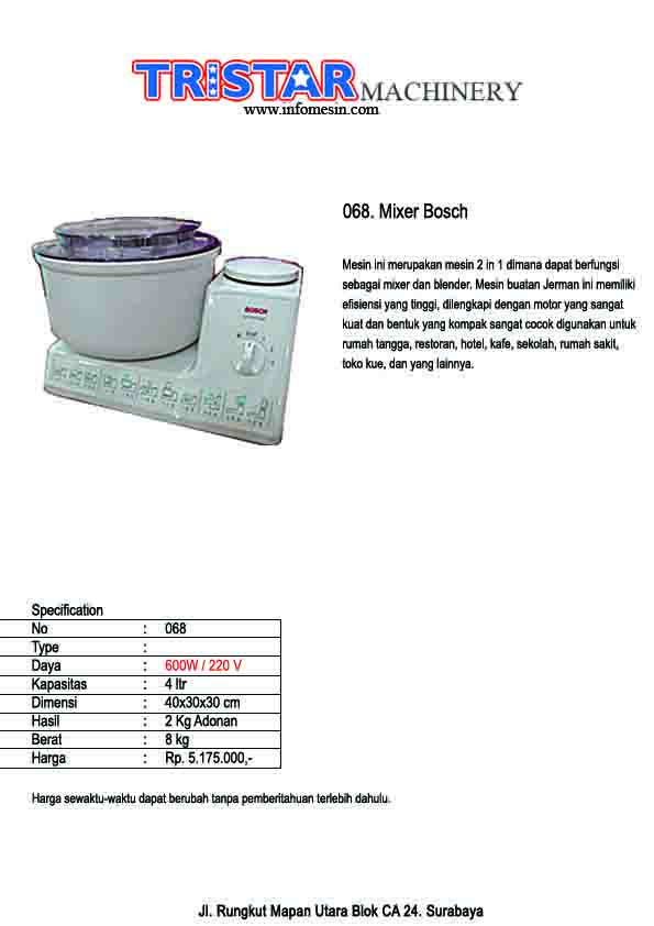 068. Mesin Mixer Bosch