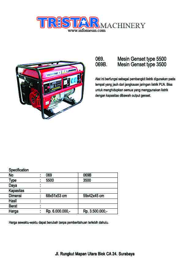 069. Mesin Genset