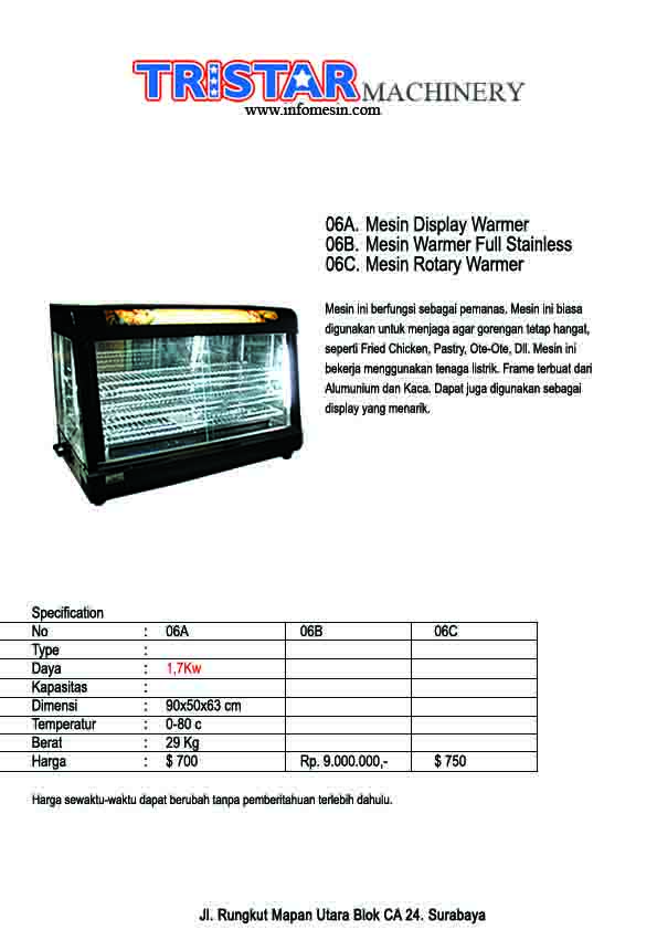 06. Mesin Warmer