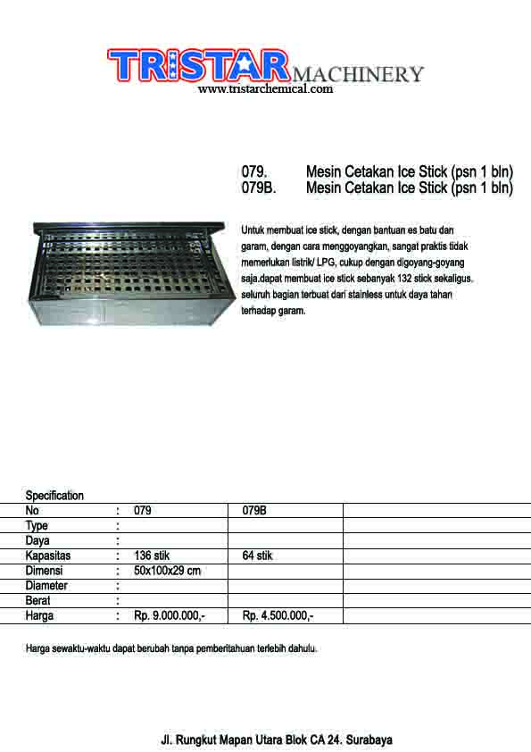 079. Mesin Cetakan Ice Stick