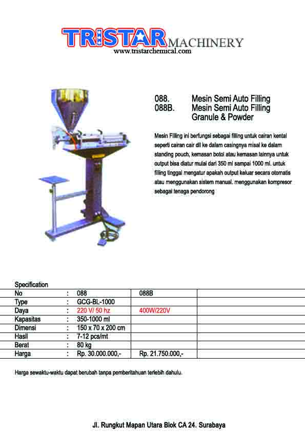 088. Mesin Semi Auto Filling