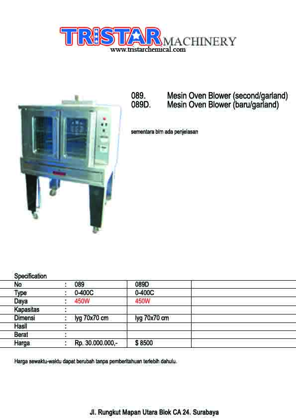 089. Mesin oven Blower