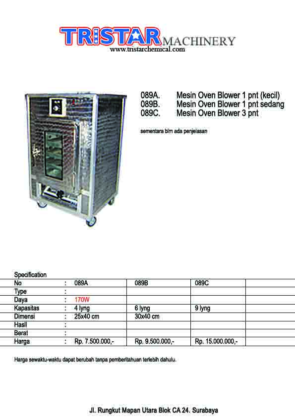089. Mesin oven Blower