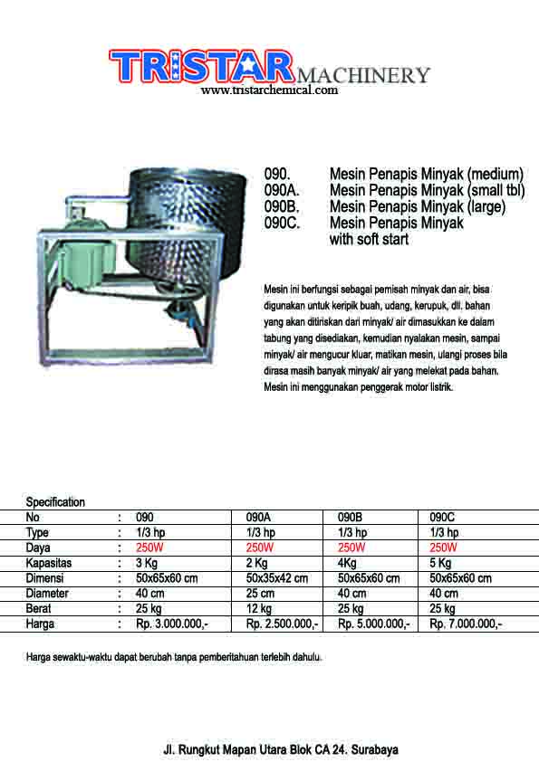 090. Mesin Penapis Minyak