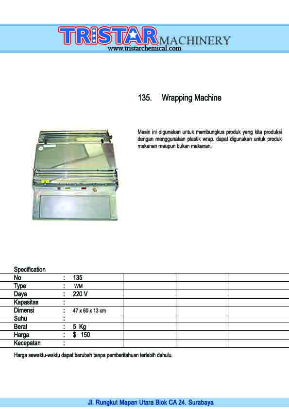 135. Wrapping Machine