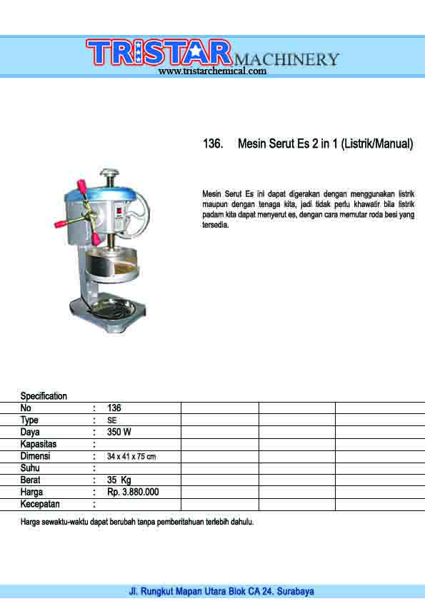 136. Mesin Serut Es 2 in 1