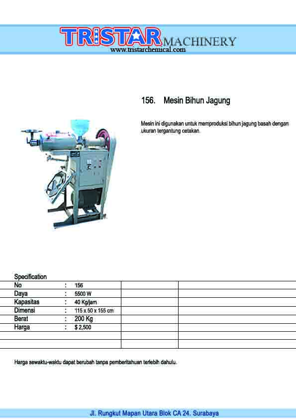 156. Mesin Bihun Jagung